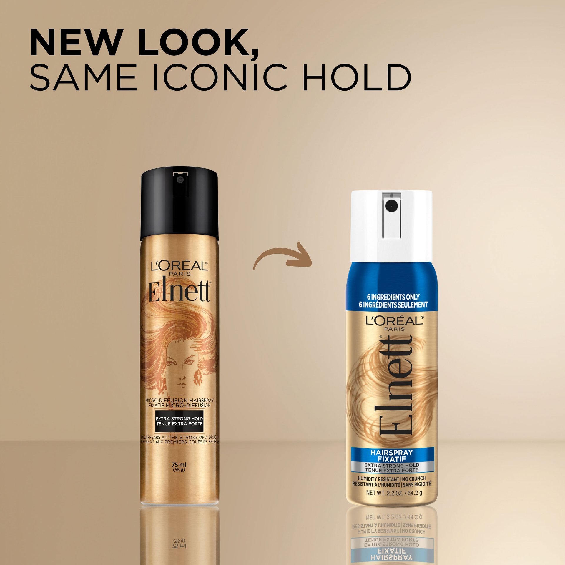 New look of the elnett hair spray